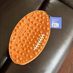 Orange Football-Shaped pencil pouch